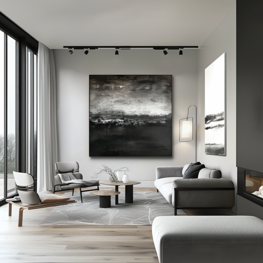 3D Textured Minimalistic Balance Canvas Painting Home Decor