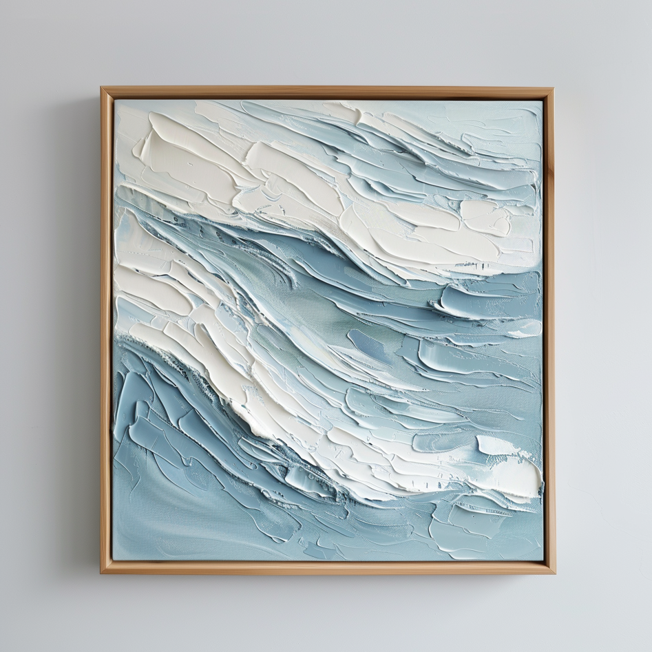 3D Textured Minimalistic Canvas Painting