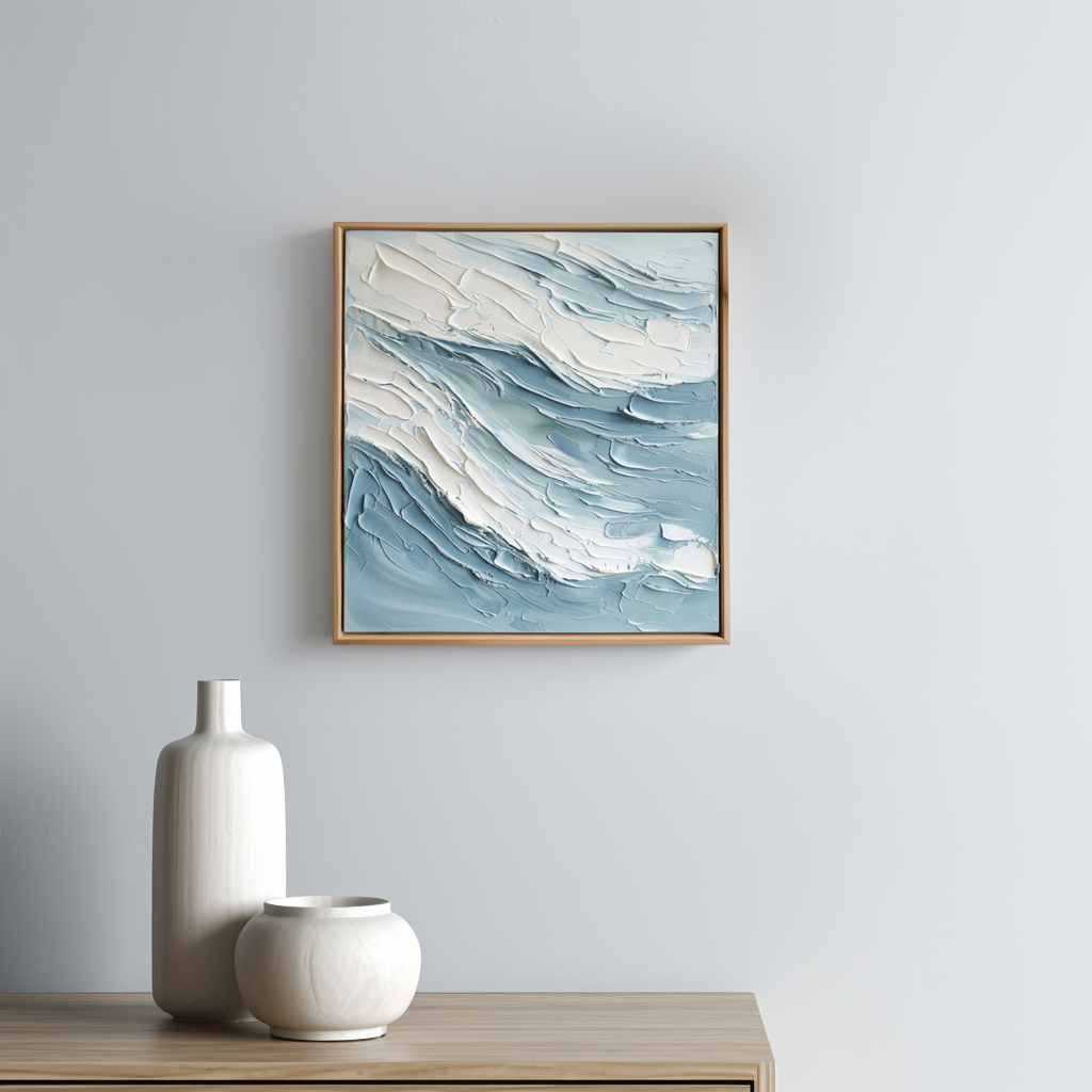3D Textured Minimalistic Canvas Painting