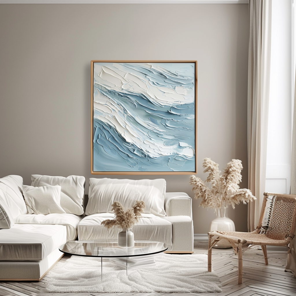 3D Textured Minimalistic Canvas Painting