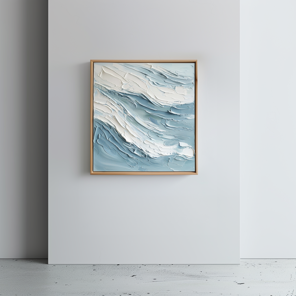 3D Textured Minimalistic Canvas Painting