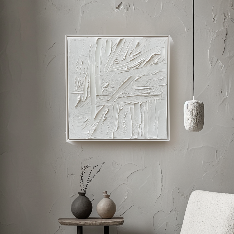 3D Textured Minimalistic Balance Canvas Painting Home Decor