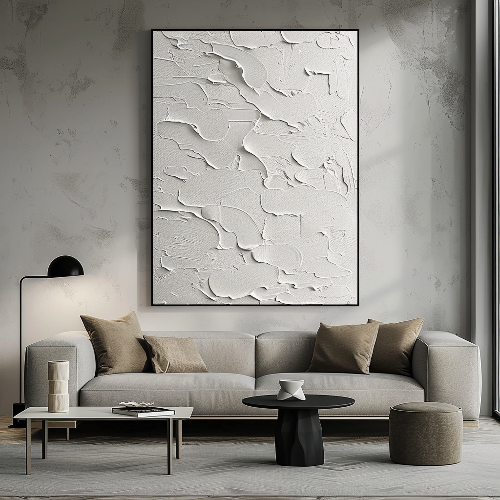 3D Textured Minimalistic Balance Canvas Painting