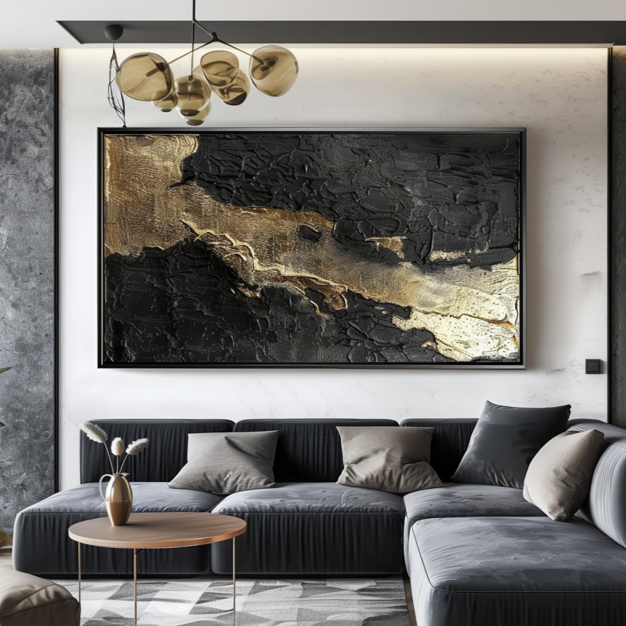 3D Textured Minimalistic Balance Canvas Paintings