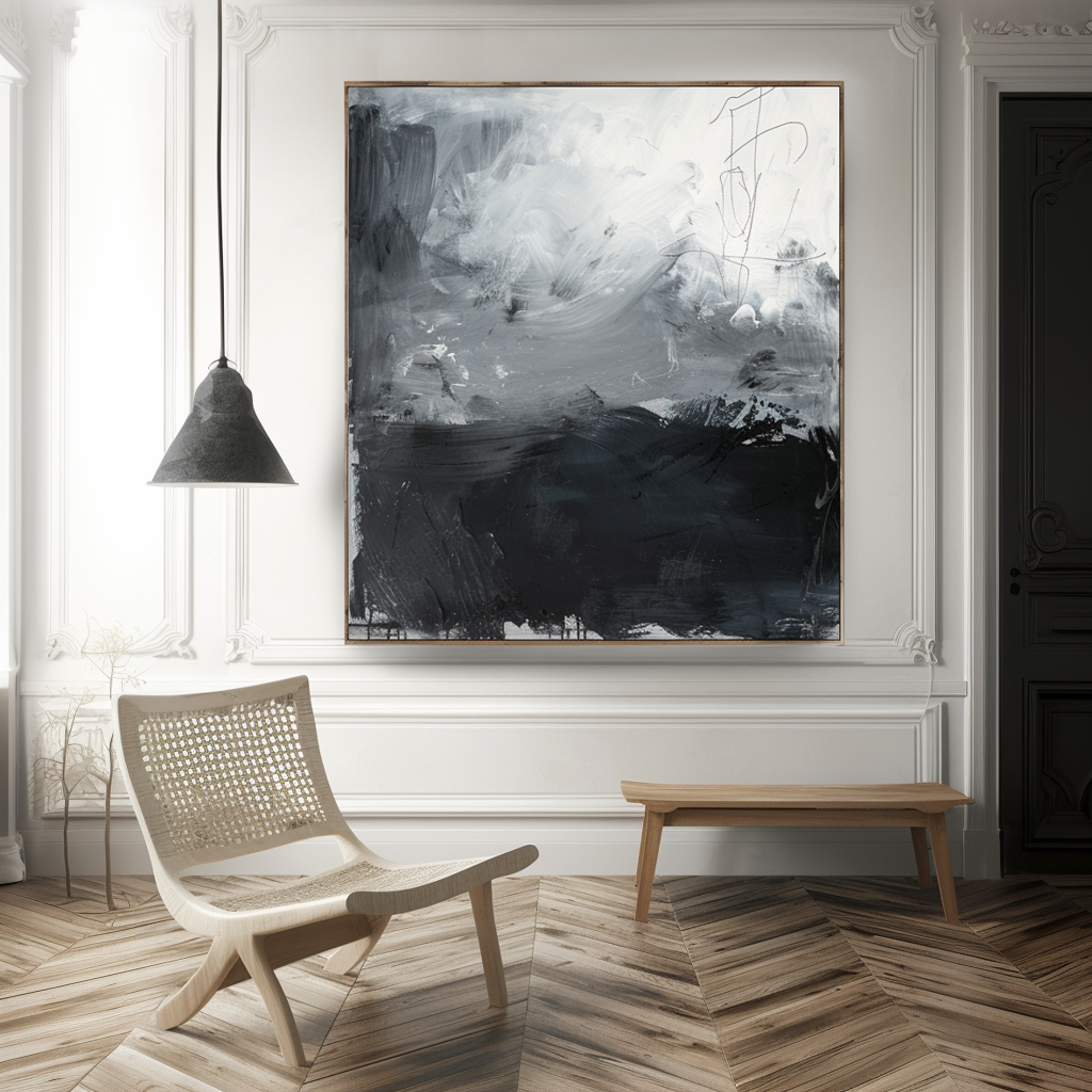 Minimalist Zen Balance Abstract Painting for Living Room Bedroom