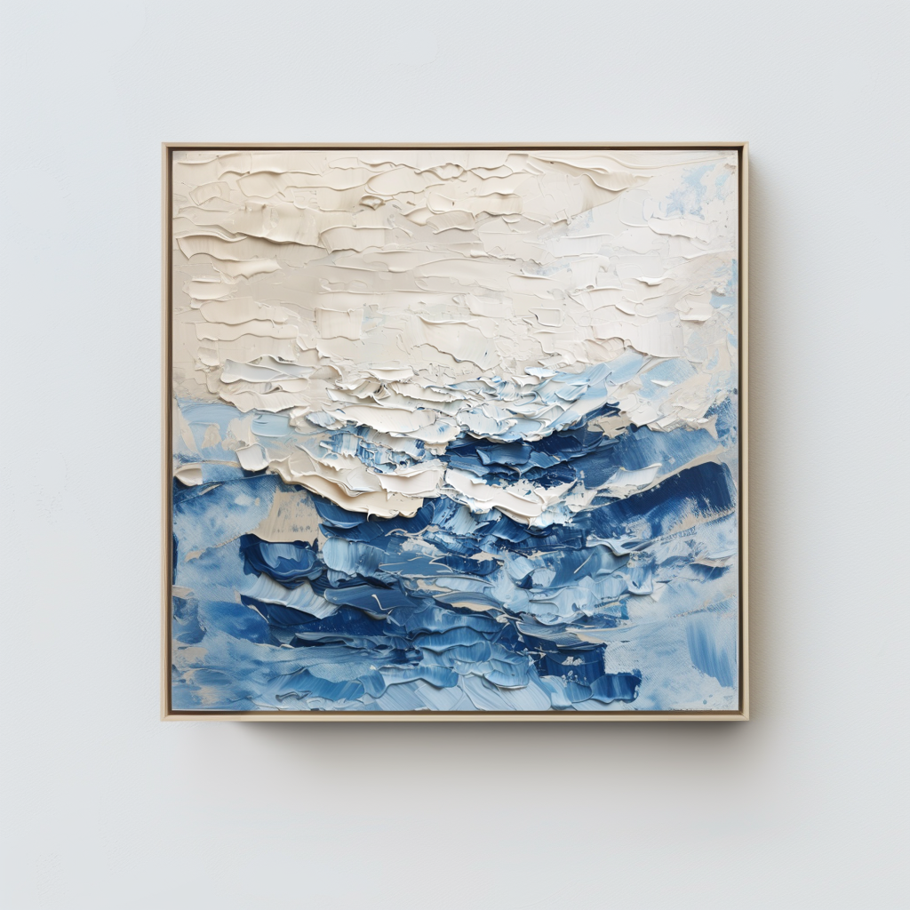 3D Textured Minimalistic Canvas Painting