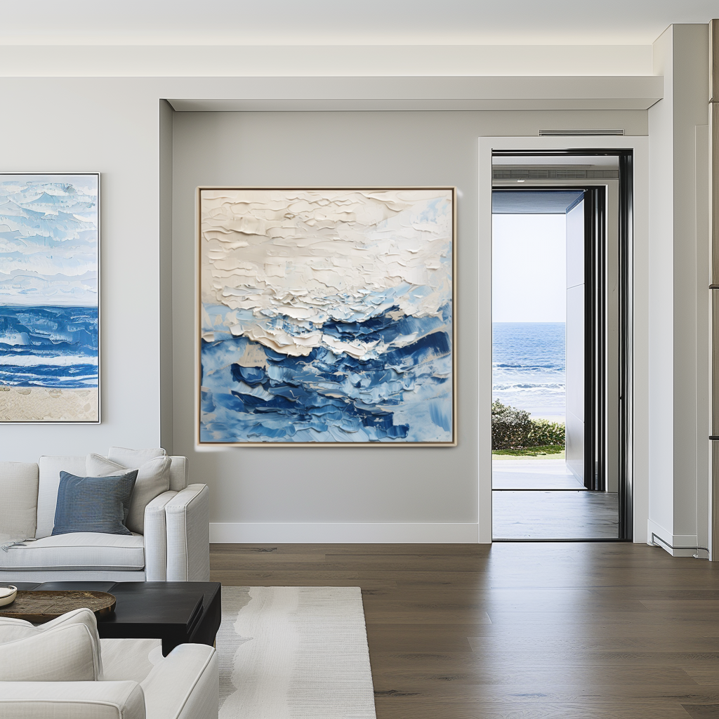 3D Textured Minimalistic Canvas Painting