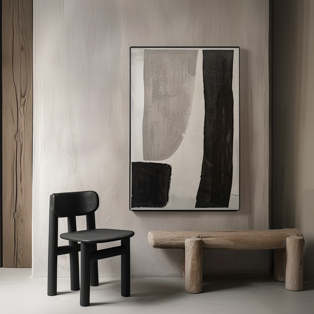 Minimalist Zen Balance Abstract Painting for Living Room Bedroom