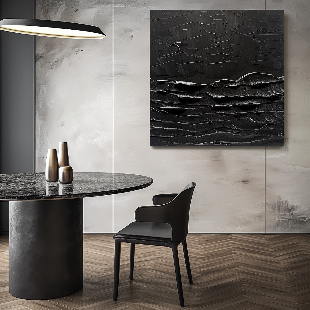 3D Textured Minimalistic Balance Canvas Painting Home Decor